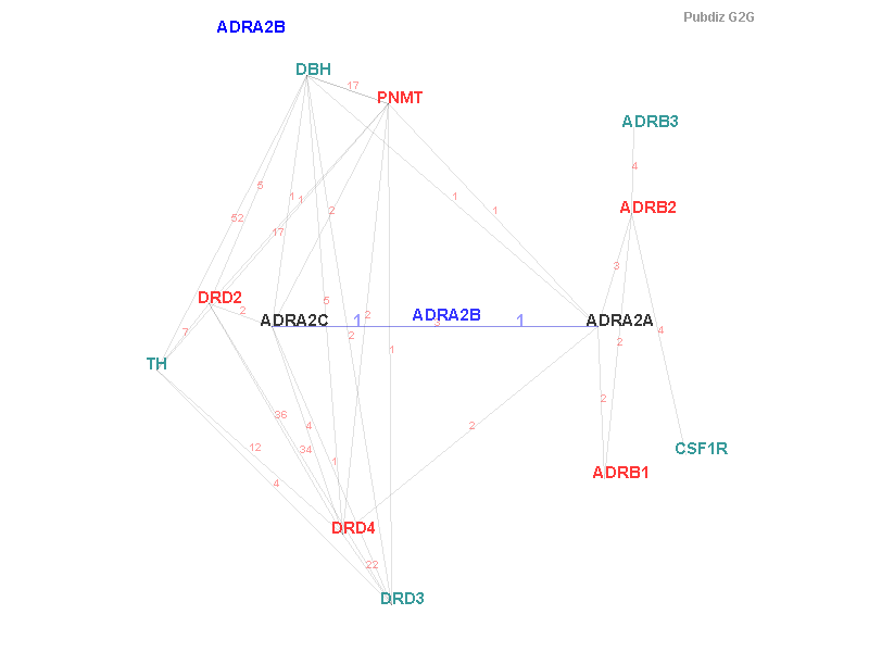 Gene ADRA2B gene interaction